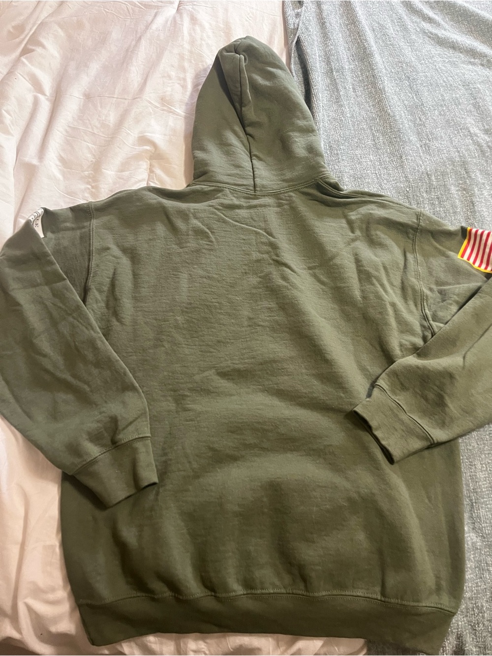 Grunt Style Olive Green "PATRIOT" Hoodie Sweatshirt - Picture 2 of 2